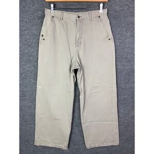 VTG Y2K Breakdown Embroidered Skater Baggy Wide Leg Jean Pant‎ size 32